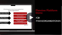 Demo zur Planview Plattform – Übersicht für die Finanzdienstleistungsbranche